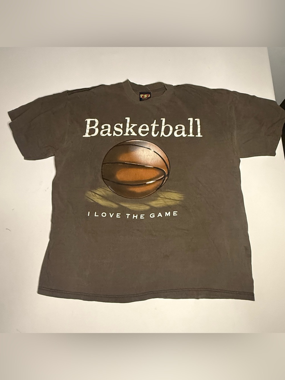 I Love The Game Basketball Graphic Tee - Brown